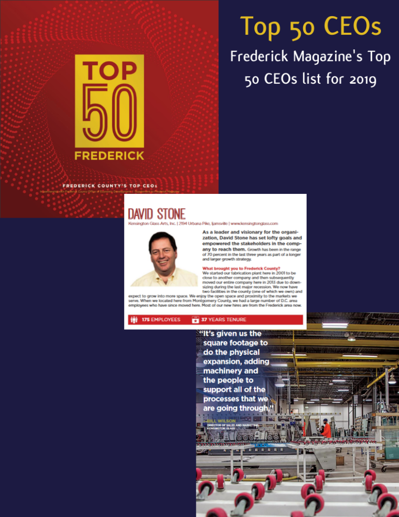 David Stone Named to Top 50 CEOs of Frederick List by Frederick Magazine