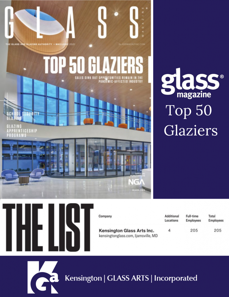 Glass Magazine Top 50 Glazier Kensington Glass Arts 2020
