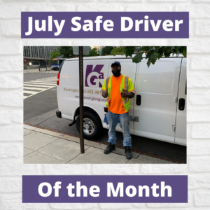 KGa's Safe Driver of the months of June and July, 2020. Tyrone Thompson