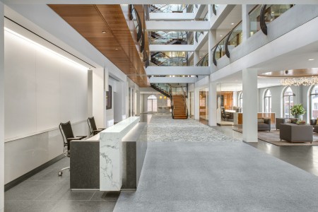 Condfidential Non-Profit HQ in Baltimore, MD with Glass Fabricated and Installed by KGa